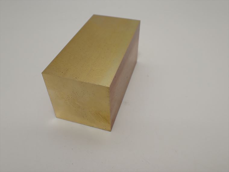 bp1182 真鍮四角柱ブロック （brass cube) 30×30×60 約467g