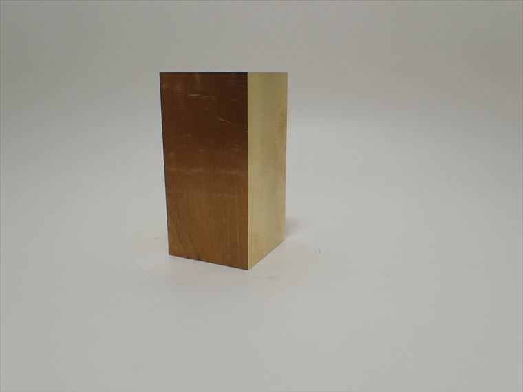 bp1182 真鍮四角柱ブロック （brass cube) 30×30×60 約467g