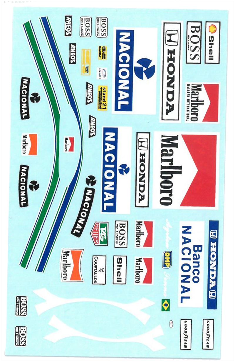 msmd185 1/12 A.Senna Figure Decal (McLaren 1988 or 1991