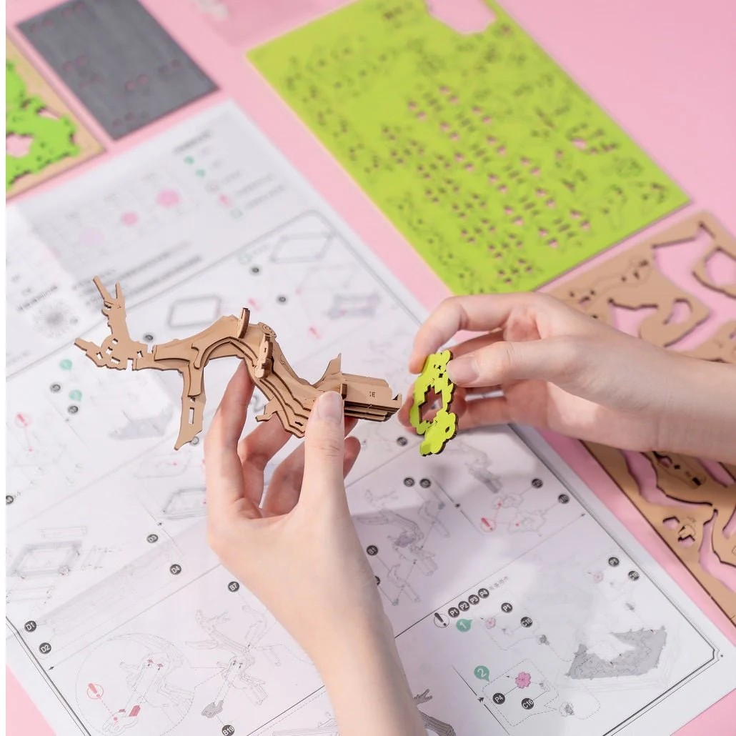 つくるんです 桜 盆栽 【TG415】 組立キット 知育玩具 工作 日本語説明